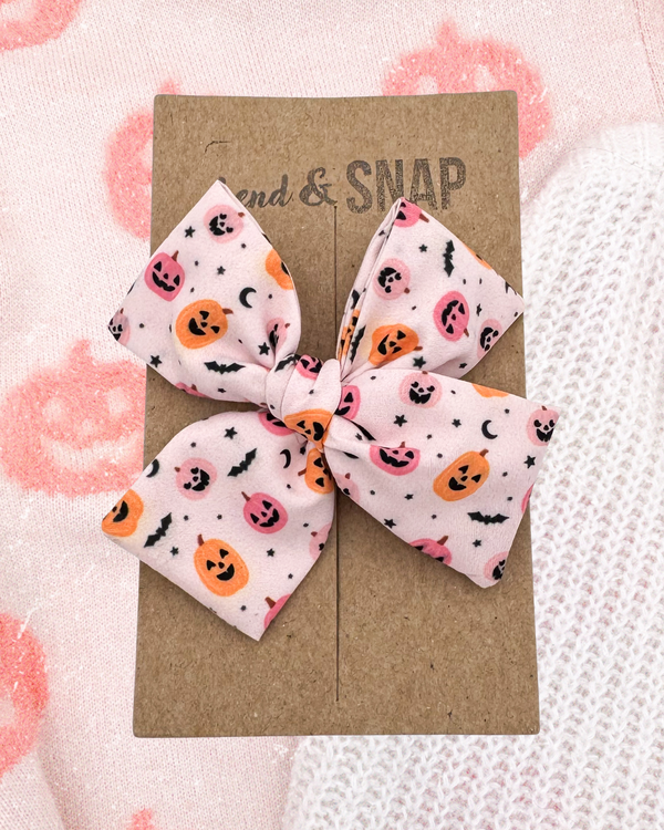 Pumpkins on Pink // Hand-Tied