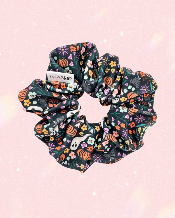 Halloween Floral // Scrunchies