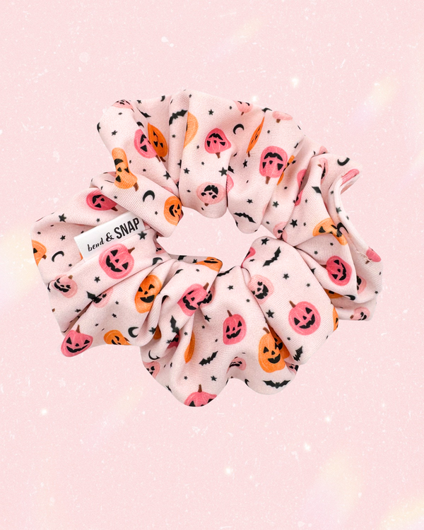 Pumpkins on Pink // Scrunchies