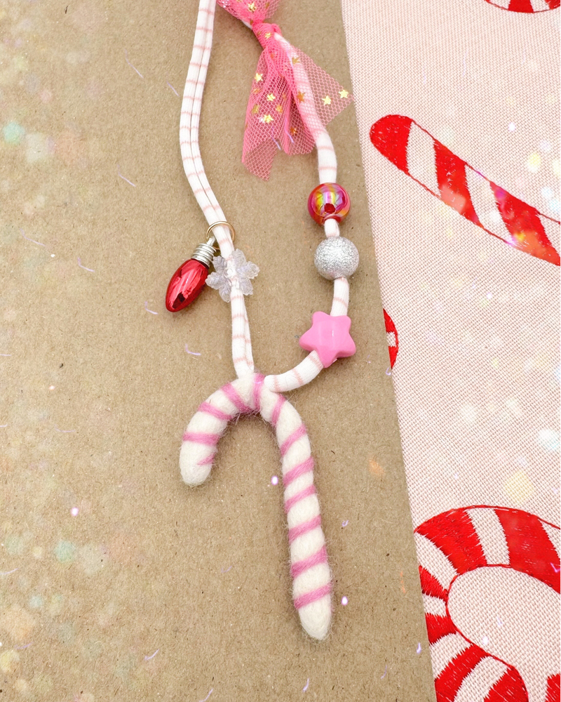 Pink Candy Cane // Necklaces