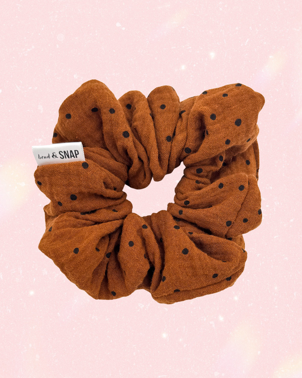 Dots on Gingerbread // Scrunchies