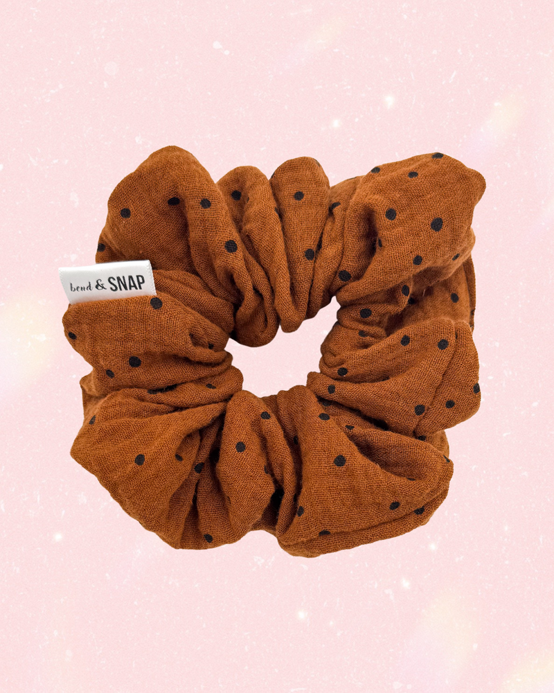 Dots on Gingerbread // Scrunchies