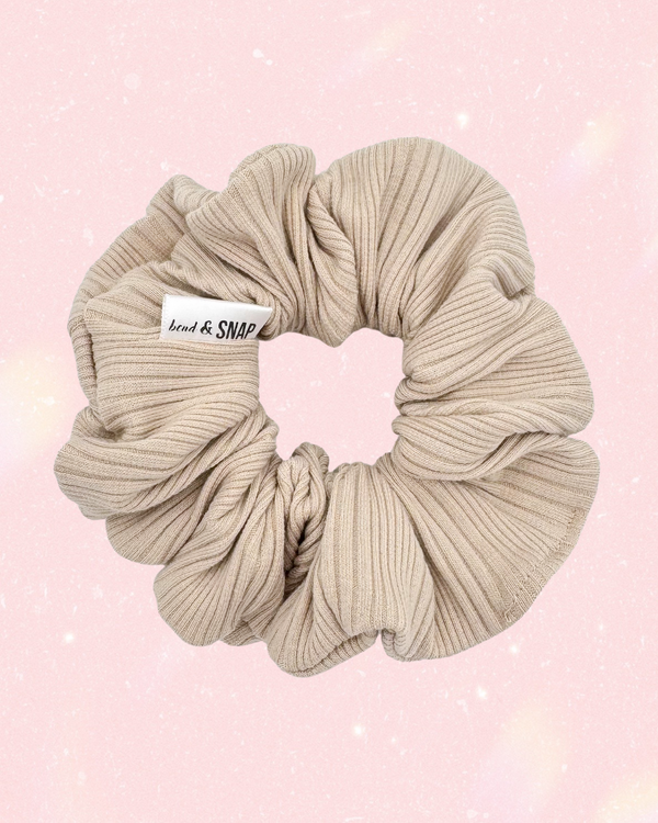 Light Beige Ribbed // Scrunchies