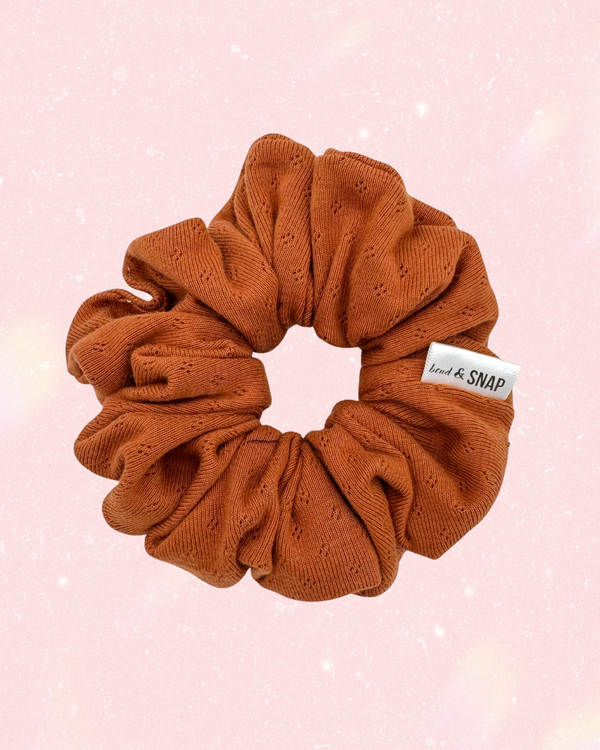 Pointelle Cognac // Scrunchies