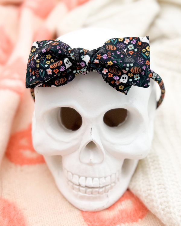 Halloween Floral // Bow Headband