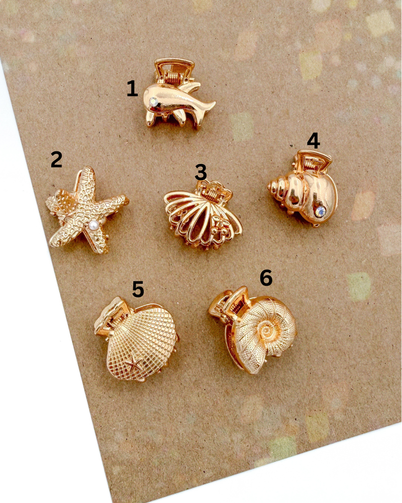 Seashells // Mini Claw Clip – Bend & Snap