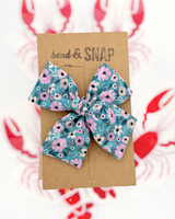 Teal Floral // Hand-Tied