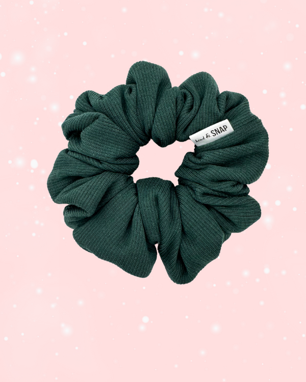 Ribbed Green // Ribbed Scrunchies