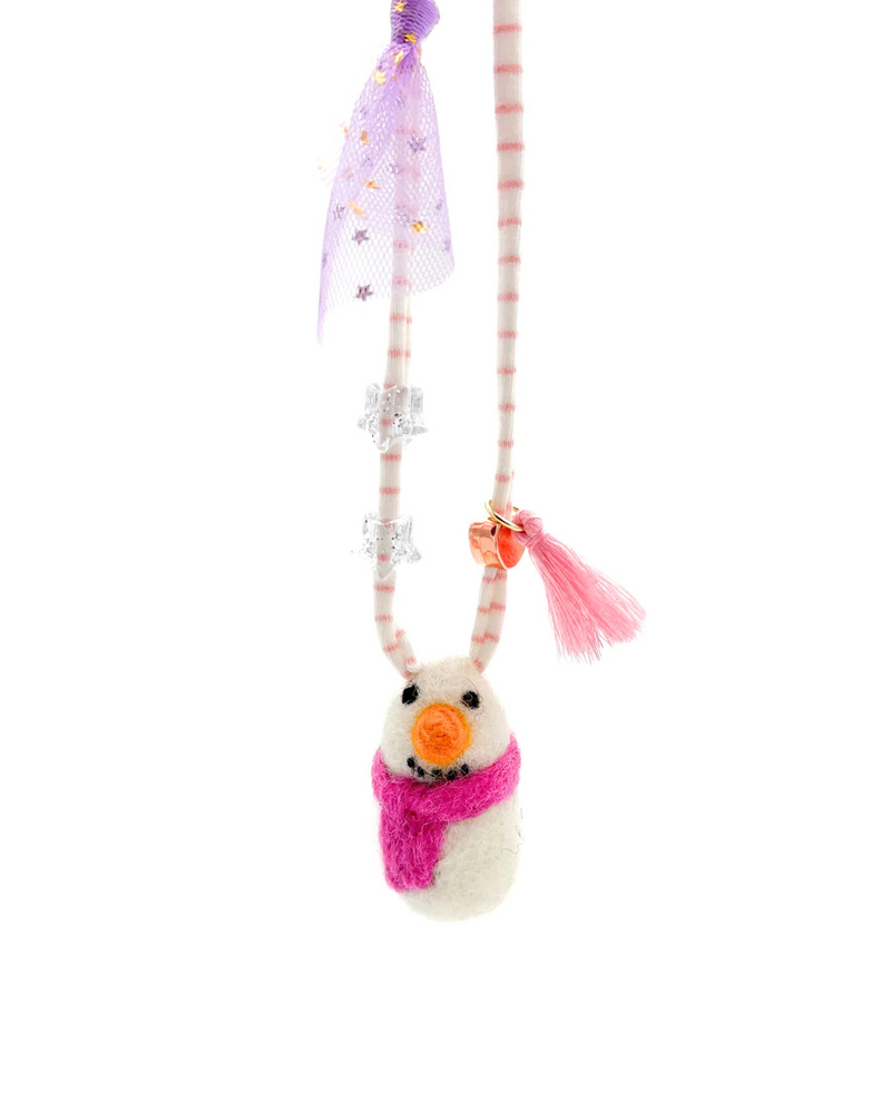 Pink Snowman  // Necklaces