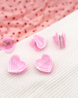 Pink Conversation Heart  // Claw Clip