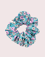 Teal Floral // Scrunchies