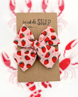 Strawberries on Pink  // Hand-Tied