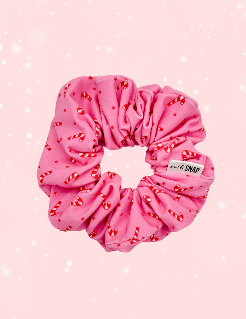 Candy Canes on Hot Pink // Scrunchies