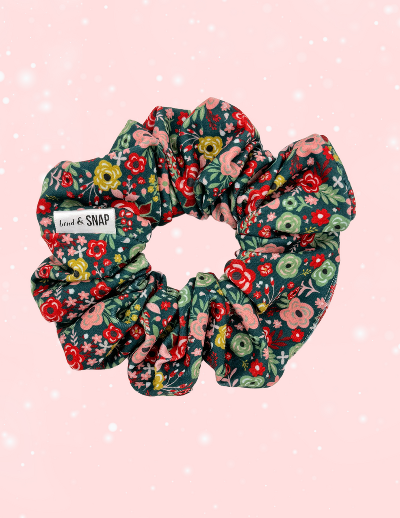 Christmas Floral // Scrunchies