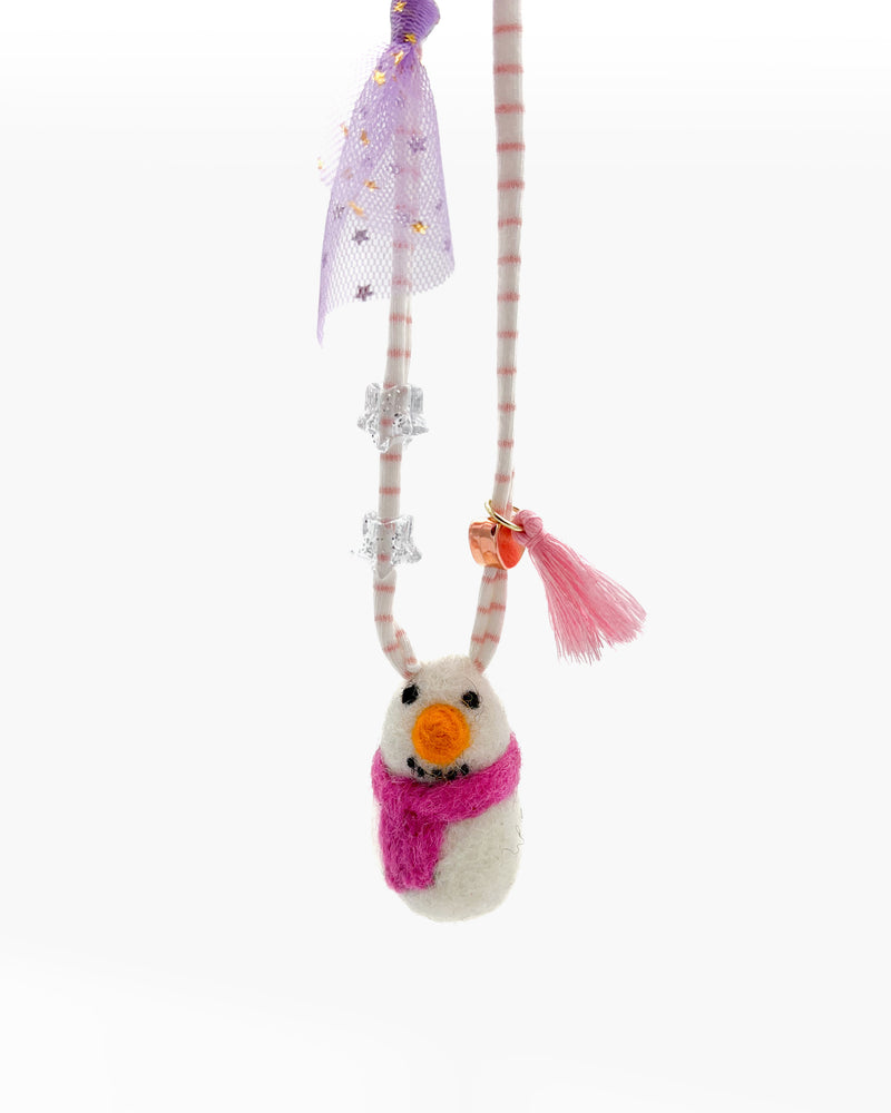 Pink Snowman  // Necklaces