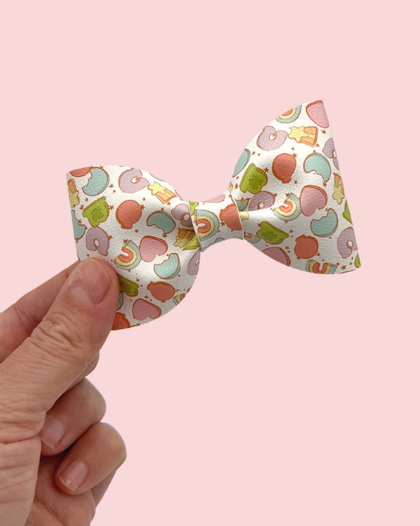 Lucky Marshmallow // Leather Bow Tie