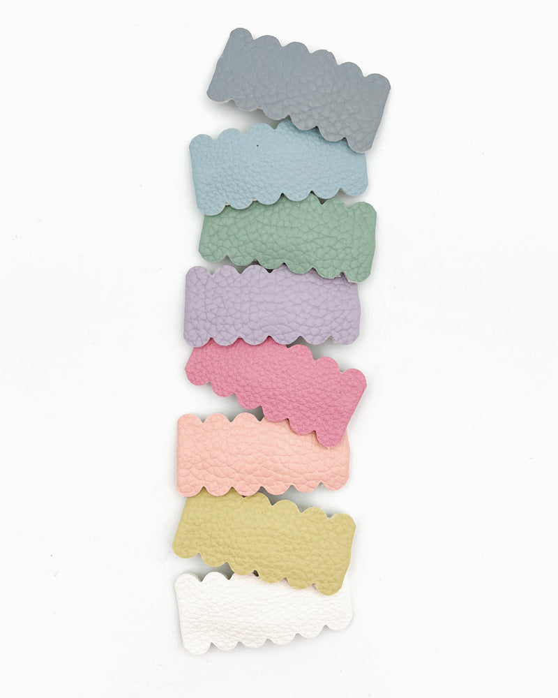 Pastel Solid Leather // Snap Clips